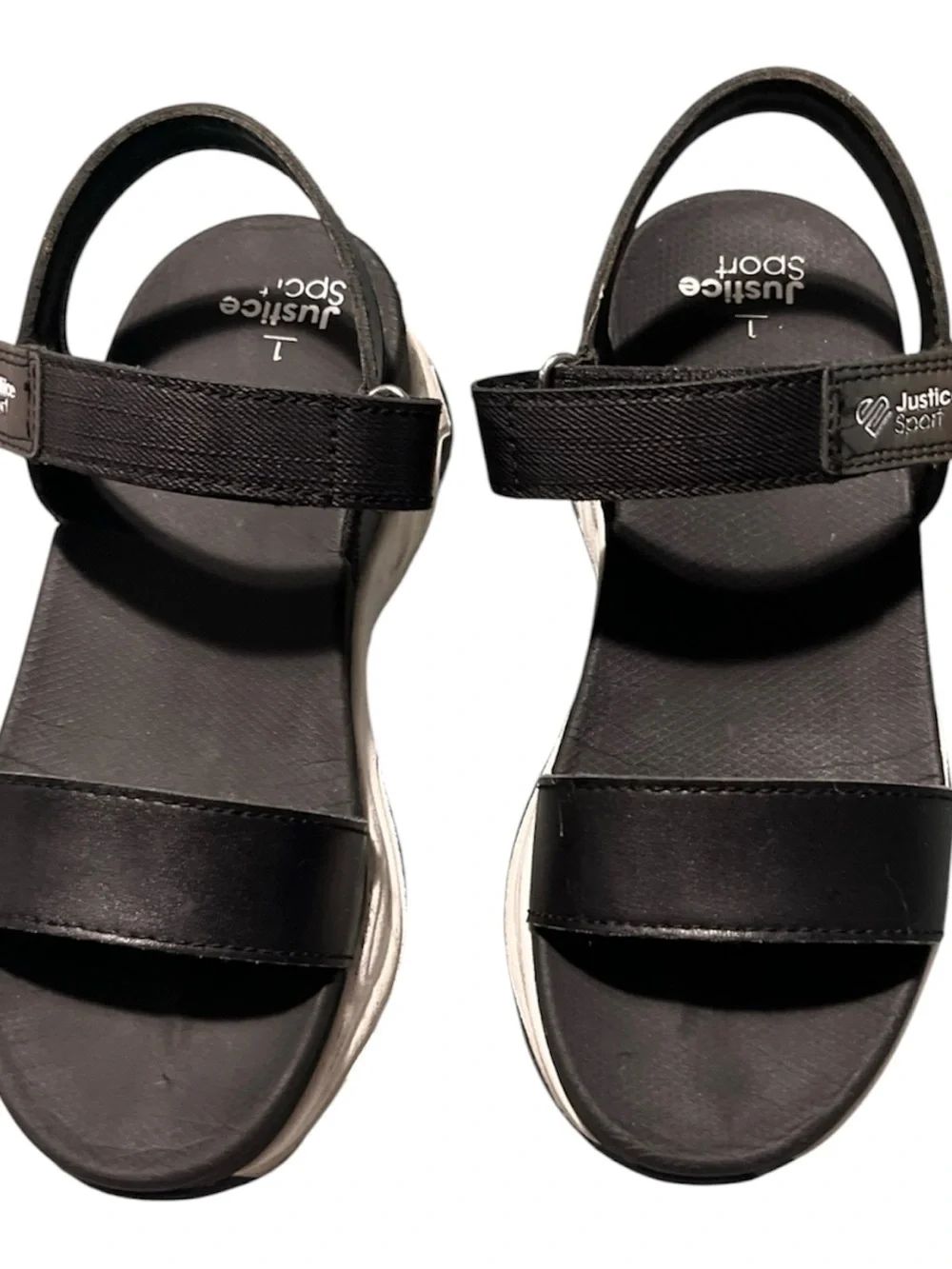 Justice Black Adjustable Sport Sandals for Kids